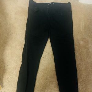 Black denim jeans